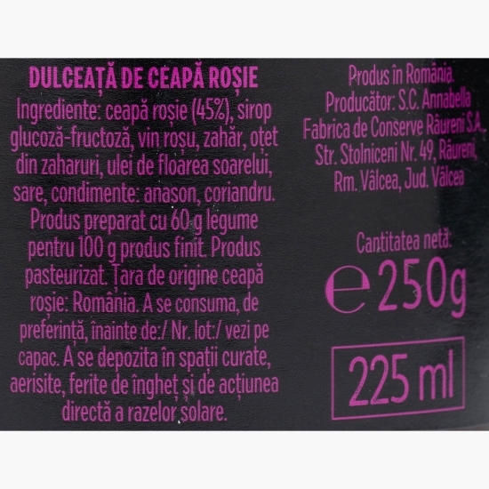 Dulceață de ceapă roșie 250g