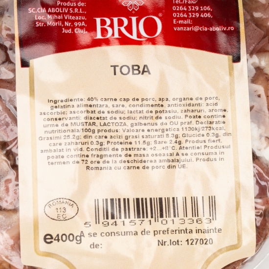 Tobă 400g