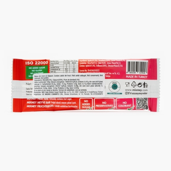Baton de mere și căpșuni fără zahăr 20g