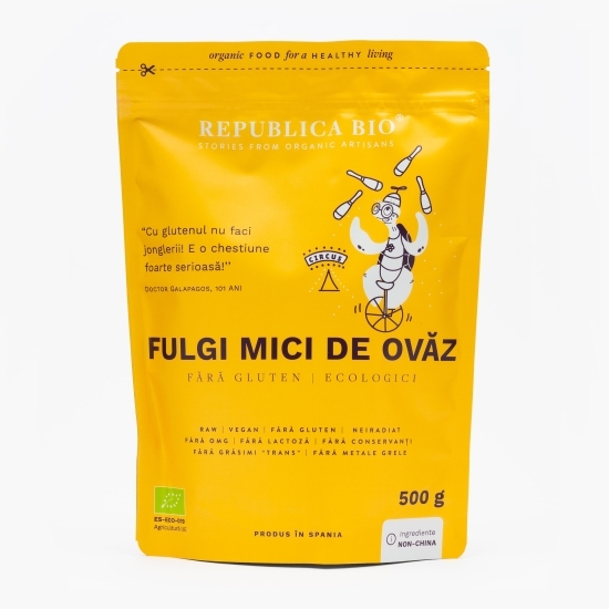 Fulgi mici de ovăz ecologici, fără gluten 500g