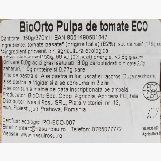 Pulpă de roșii eco 350g