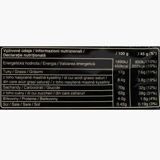 Batoane de ciocolată cu lapte, miez de caramel și nuga, 5x45g