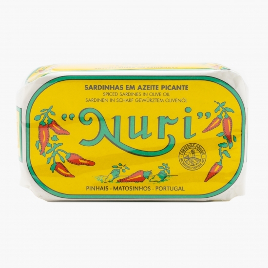 Sardine picante în ulei măsline 125g 