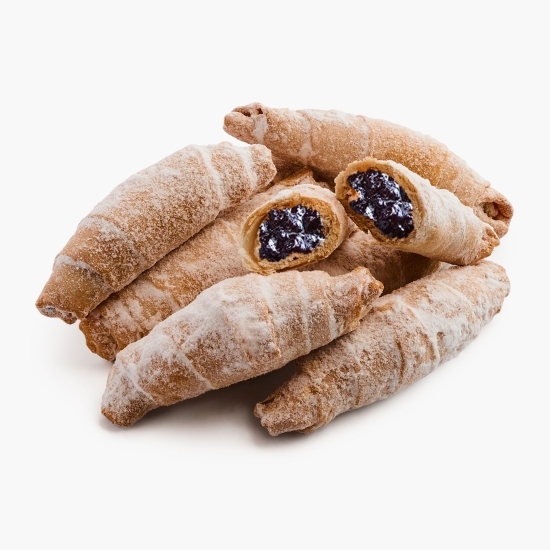 Biscuiți cornulețe cu prune și nuci 250g