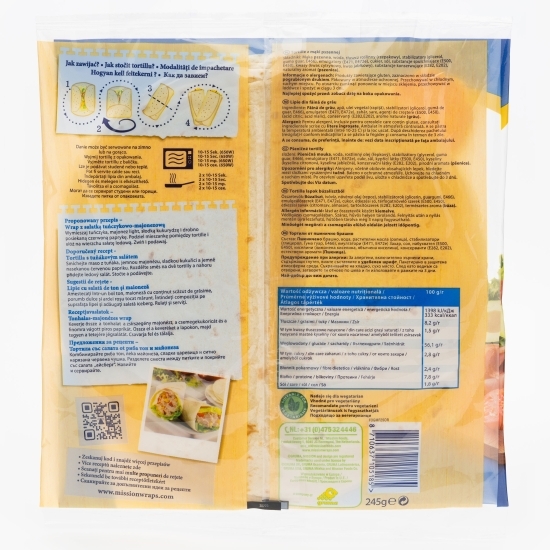 Lipii din făină de grâu Wraps, 4 buc, 245g