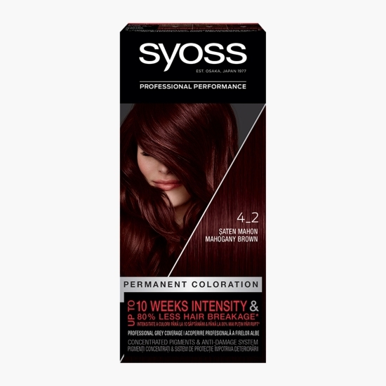 Vopsea de păr permanentă Professional Performance, 4-2 șaten mahon, 115ml