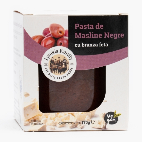 Pastă de măsline negre cu brânză feta 170g