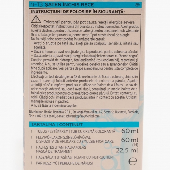 Vopsea de păr Color 4-13 șaten închis rece 142.5ml