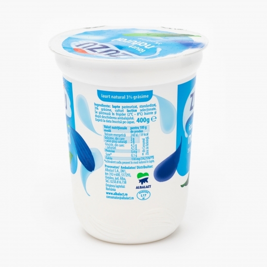 Iaurt natural 3% grăsime 400g