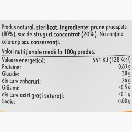 Gem de prune fără zahăr 240g