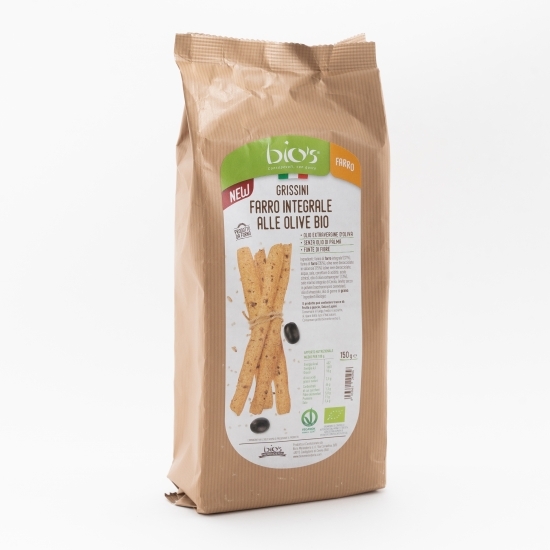 Grisine eco din grâu spelta integral, sare de Cervia și măsline 150g