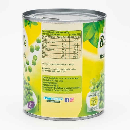 Mazăre verde boabe dulce 800g