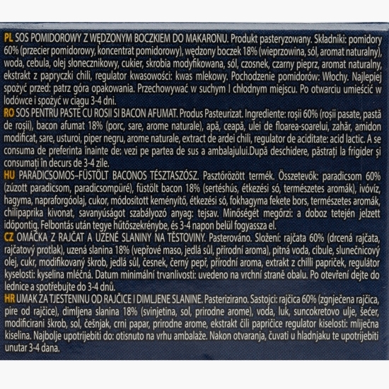 Sos pentru paste cu bacon Roma, 340g