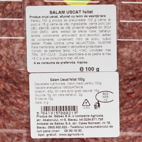 Salam uscat feliat 100g