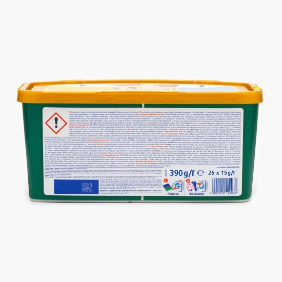 Detergent de rufe capsule pentru haine colorate, Power Caps, Deep Clean, 26 spălări