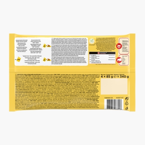 Hrană umedă pentru pisici, 4x85g, mix de arome (somon, ton, cod, sardine)