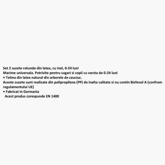 Suzetă cu tetină din latex rotundă, multicoloră cu inel, 0-24 luni