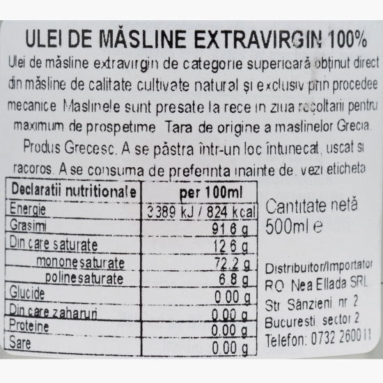 Ulei măsline extravirgin 0.5l