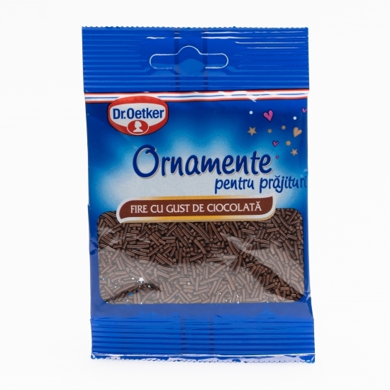 Ornamente pentru prăjituri fire cu gust de ciocolată 30g