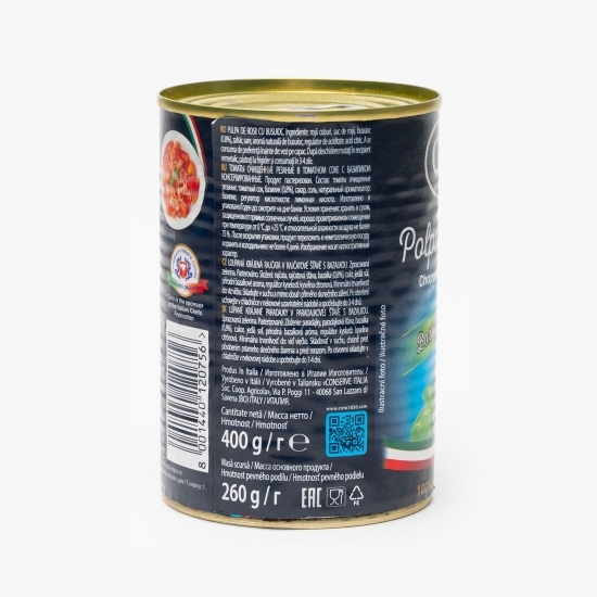 Conservă de roșii tocate cu pulpă și busuioc 400g