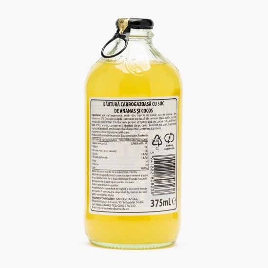 Băutură carbogazoasă cu ananas și cocos 0.375l