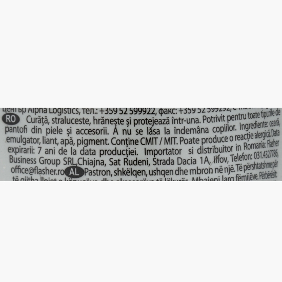 Cremă lichidă pentru pantofi, premium, negru, 75ml