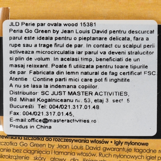 Perie ovală pentru păr JLD Wood