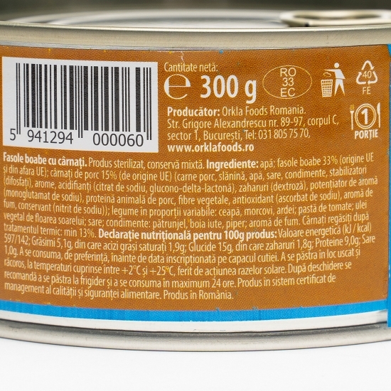 Fasole cu cârnați 300g