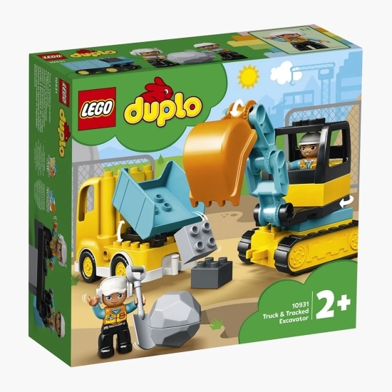 Camion și excavator pe șenile Duplo 10931, 20 piese