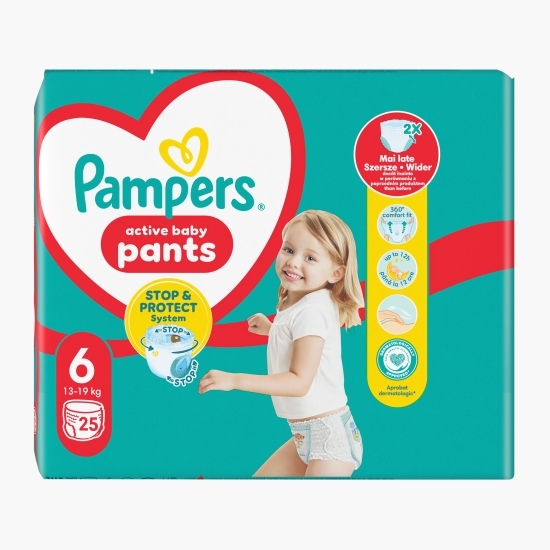 Scutece chiloțel Active Baby, mărimea 6, 13-19kg, 25 buc