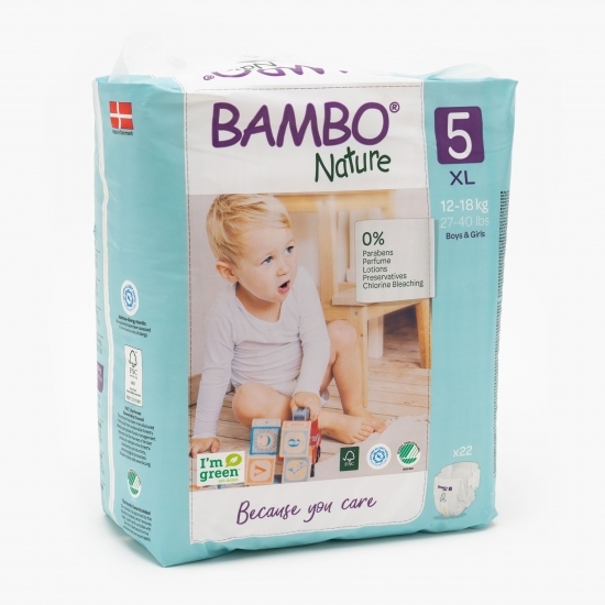 Scutece eco 0% clor mărimea 5, 12-18 kg, 22 buc