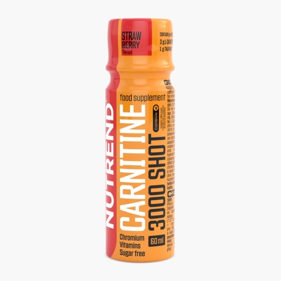 Carnitină lichidă shot 3000, aromă portocale, fără zahăr, 60ml