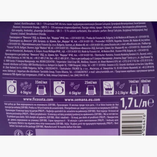 Balsam superconcentrat Elixir 68 spălări 1.7l