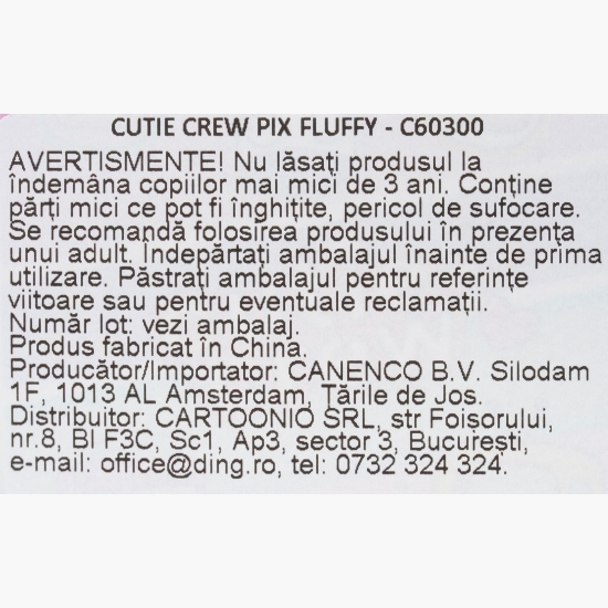 Pix fluffy cu cristale decorative în interior, turcoaz