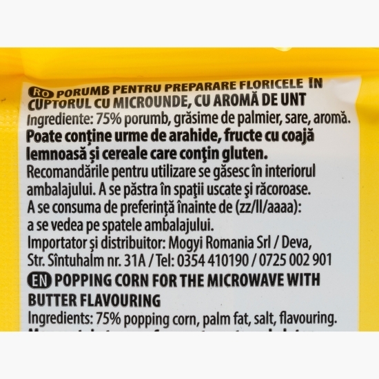 Popcorn cu unt pentru cuptorul cu microunde 80g