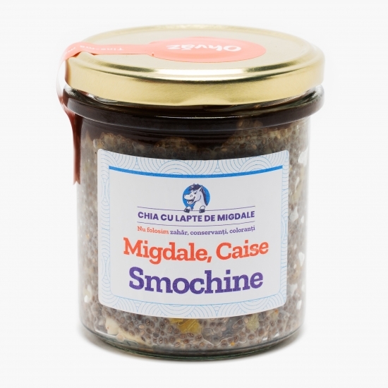 Budincă de chia cu migdale, caise și smochine 300g