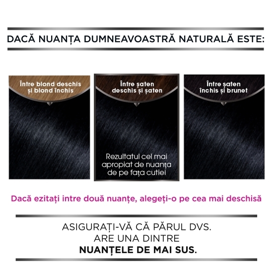 Vopsea de păr permanentă fără amoniac 1.0 Negru profund 112ml 