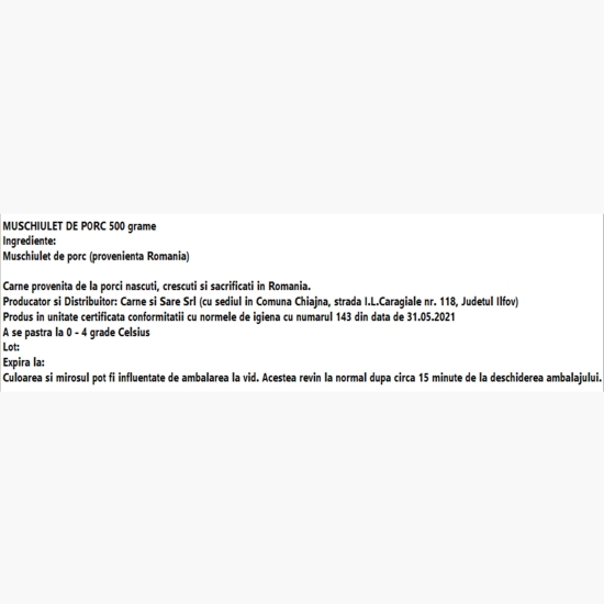 Mușchiuleț de porc 500g