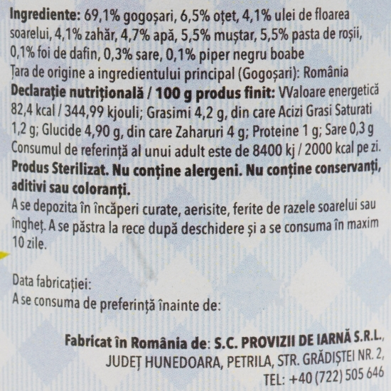 Gogoșari în sos de muștar 400g