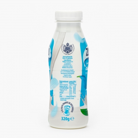 Iaurt natural de băut 2% grăsime 320g