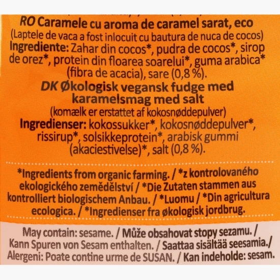 Caramele eco, aromă caramel sărat 150g