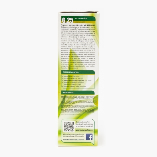 Vopsea permanentă pentru păr Natura 6.25 Castaniu deschis 100ml
