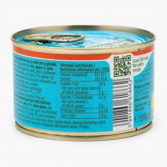 Alternativă vegetală la ton cu ardei iute și ghimbir 150g
