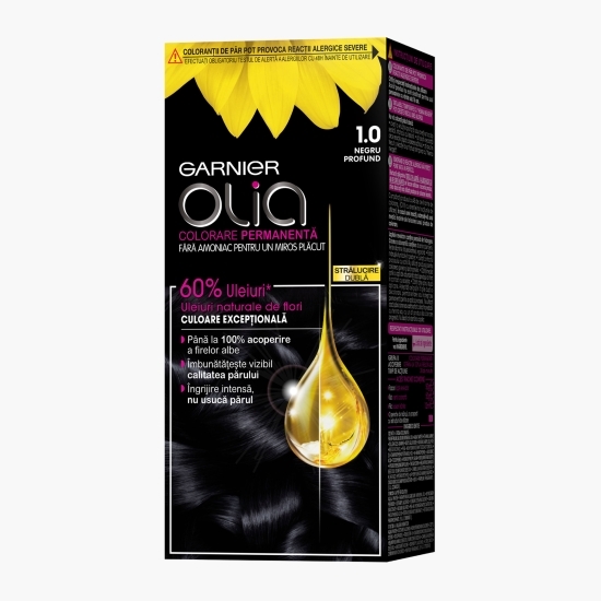 Vopsea de păr permanentă fără amoniac 1.0 Negru profund 112ml 