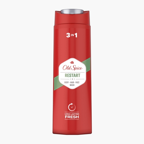 Gel de duș și șampon 3 în 1 Restart pentru păr, corp și față 400ml