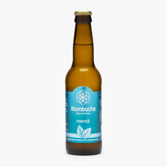 Kombucha băutură probiotică energizantă cu mentă 330ml