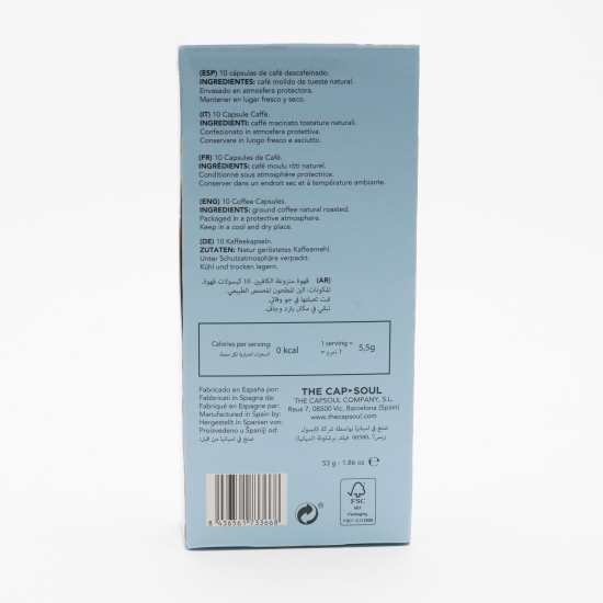 Capsule cafea, Espresso Decaffeinato, 10 băuturi, 53g