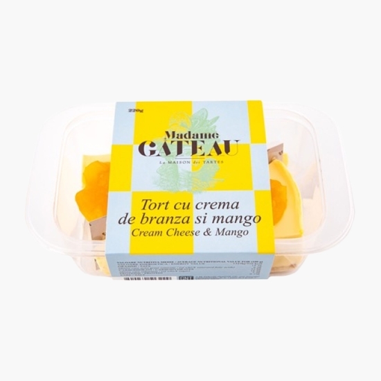 Tort cu cremă de brânză și mango, 220g