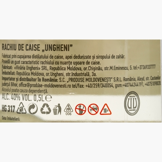 Rachiu de caise, 40%, 500ml 