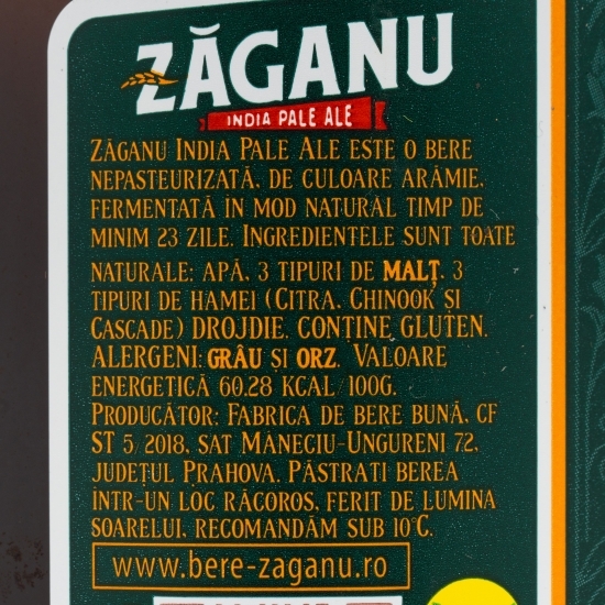 Bere artizanală nepasteurizată IPA India Pale Ale 0.33l